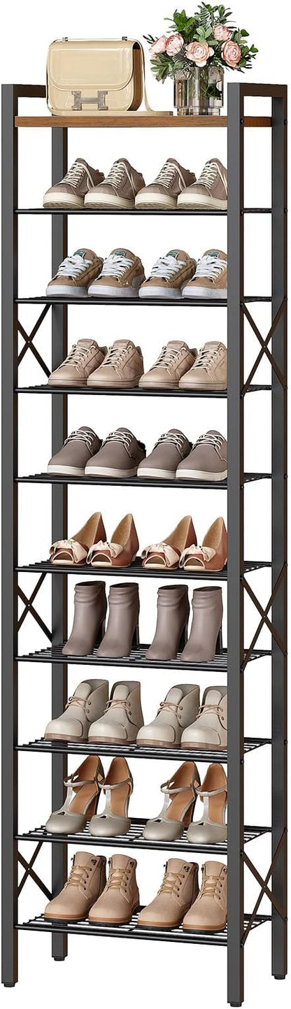 YATINEY 10-Tier Narrow Shoe Rack, Tall Shoe Rack - Image 8