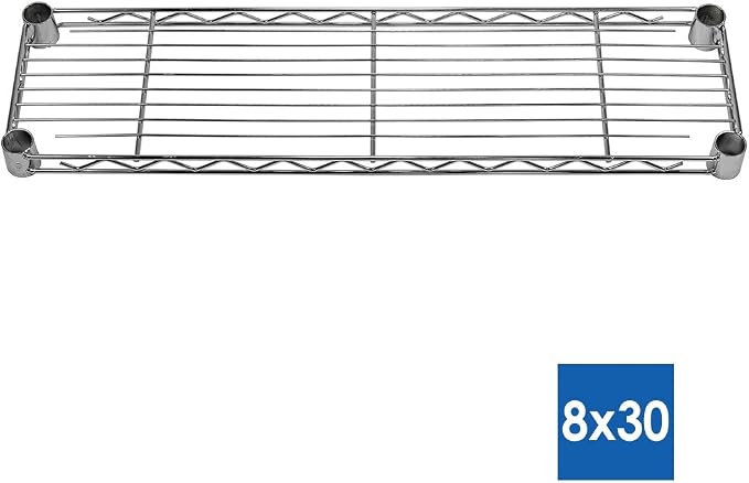 Shelving Inc. 8" d x 30" w x 72" h Chrome Wire Shelving - Image 2
