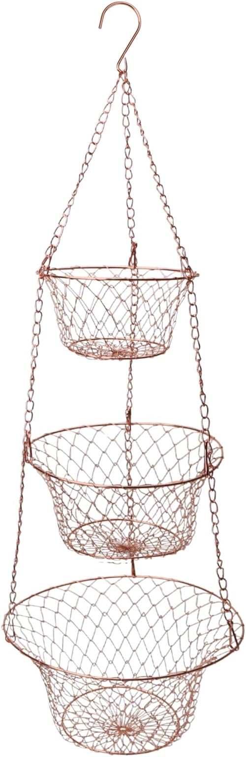 Hanging Fruit Basket – 3 Tier Hanging Baskets by Unknown
