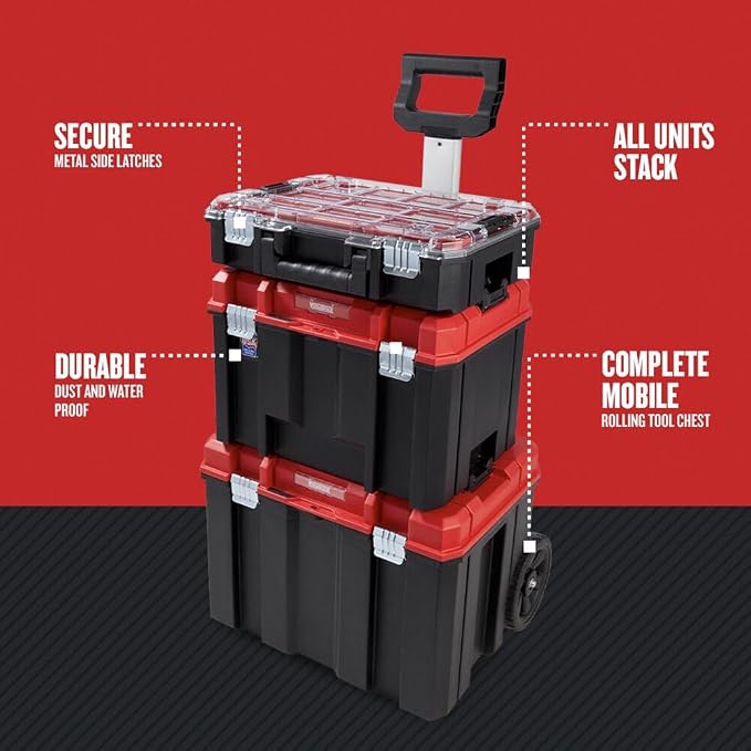 CRAFTSMAN VERSASTACK 17.126-in Metal Wheels Lockable Tool Box - Image 2