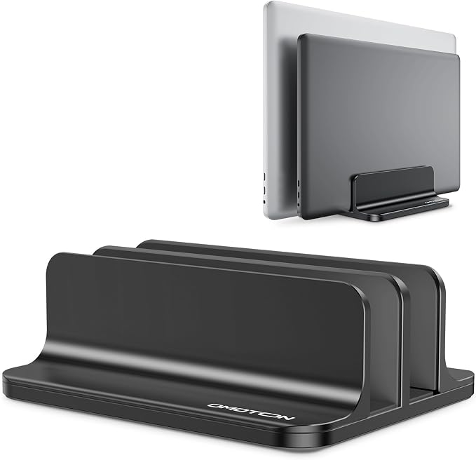 OMOTON Vertical Laptop Stand, Desktop Aluminum Mac Book Stand by OMOTON