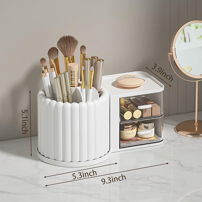 Anyoifax 360 Rotating Makeup Brush Holder 7 Slots Makeup Organizer - Image 5