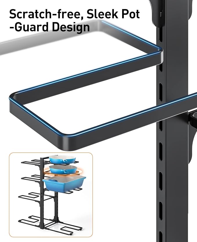 ORDORA Pots and Pans Organizer: under Cabinet, 20.8" Height Heavy Duty 120LBS - Image 7