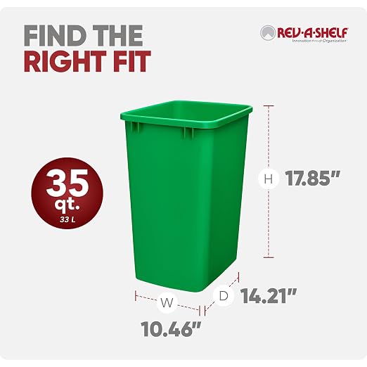 Rev-A-Shelf 35 qt Polymer Replacement Waste Container - Image 3