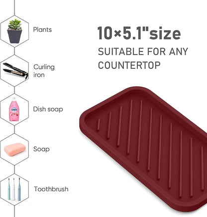 EG-SIPRO Silicone Sponge Holder, Large 10" Kitchen Sink Organizer Tray Kitchen - Image 4