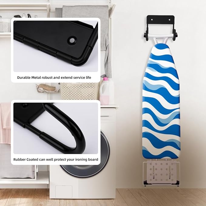 Ironing Board Holder Wall Mount, 5-Inch Wall Mount Ironing Board Hanger - Image 4