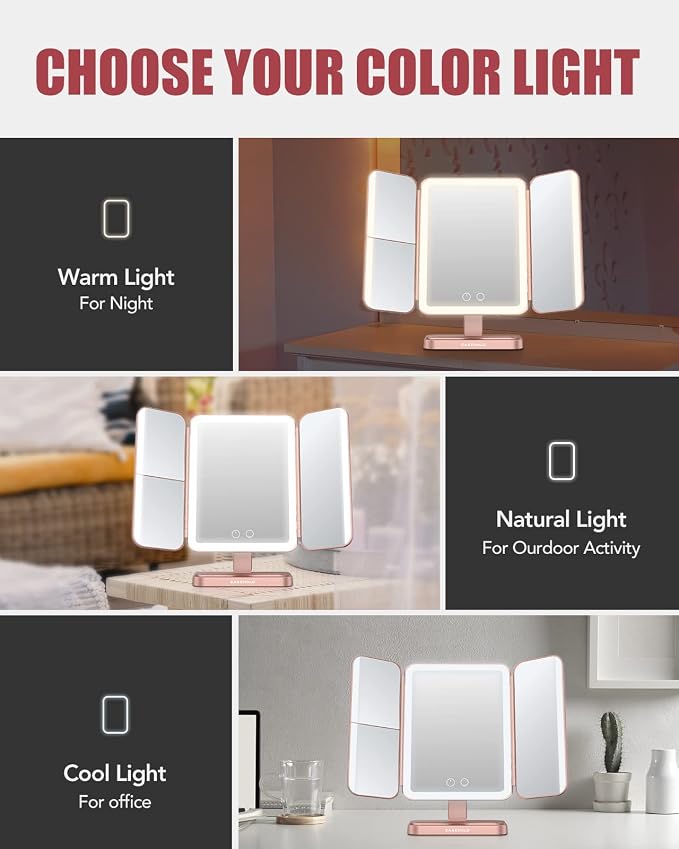 EASEHOLD Rechargeable Vanity Mirror - Image 5