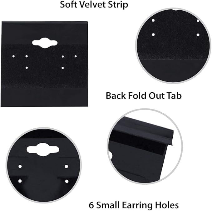 Super Z Outlet Black Velvet Plastic Display Cards - Image 2