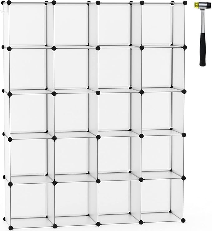 C&AHOME Cube Storage Organizer, 20-Cube Shelves Units, Closet Cabinet, DIY by CAHOME