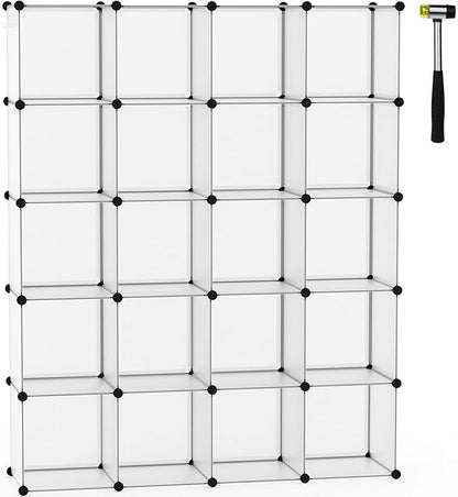 C&AHOME Cube Storage Organizer, 20-Cube Shelves Units, Closet Cabinet, DIY by CAHOME