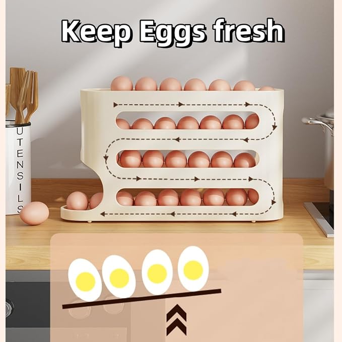 Egg Holder for Fridge, Egg container for refrigerator, Space-Saving Automatic - Image 7