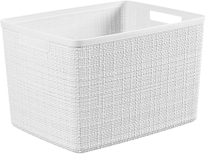 Curver Set of 4 Large 20L Jute Decorative Plastic Organization and Storage - Image 3