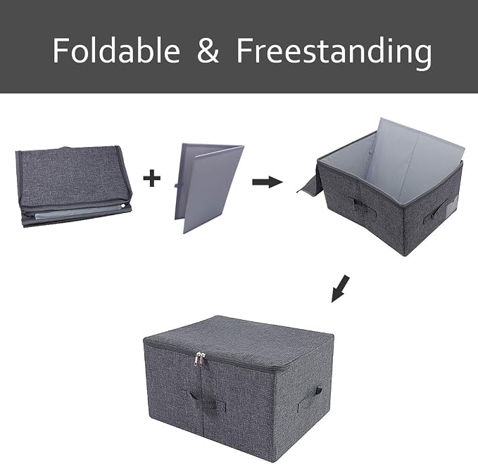 iwill CREATE PRO Pack of 2, Fabric Folding Washable Clothes Storage Boxes - Image 8