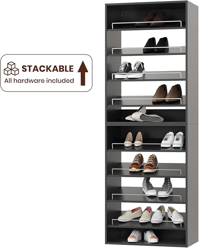 ROOMTEC 19.5" Shoe Shelf Short Tower Closet Unit, Modular Closet System - Image 7