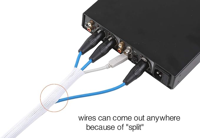 Alex Tech 25ft - 3/4 inch Cord Protector Wire Loom Tubing Cable Sleeve Split - Image 3