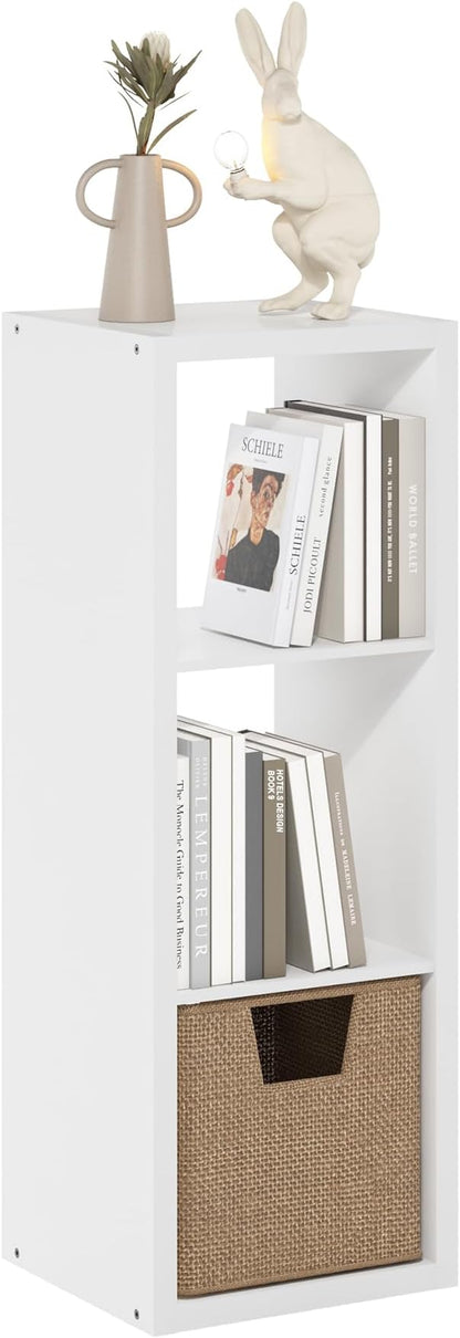 Furinno Cubicle Book Shelf, 3-Cube Bookshelf, Extra Thick Frame Horizontally & by Furinno-FitsYourSpaceFitsYourBudget