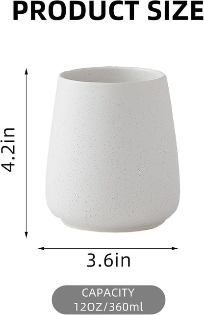 Speckled White Ceramic Toothbrush Holder - Image 3