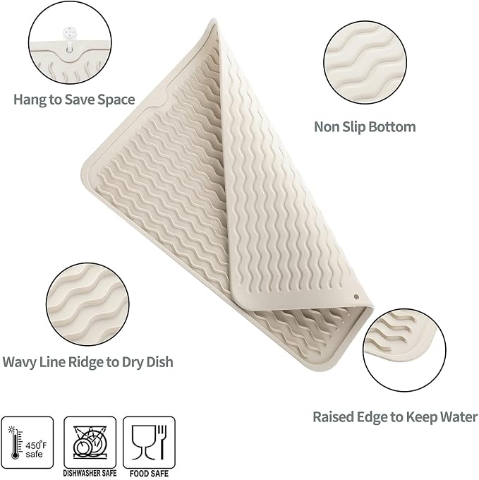 Silicone Dish Drying Mat for Multiple Usage, Easy clean, Eco-friendly, - Image 3