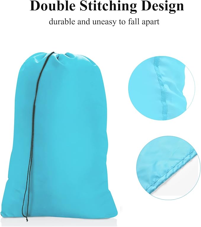 OTraki 28x45 inch Large Laundry Bags 2 Pack Heavy Duty Drawstring Laundry Wash - Image 6