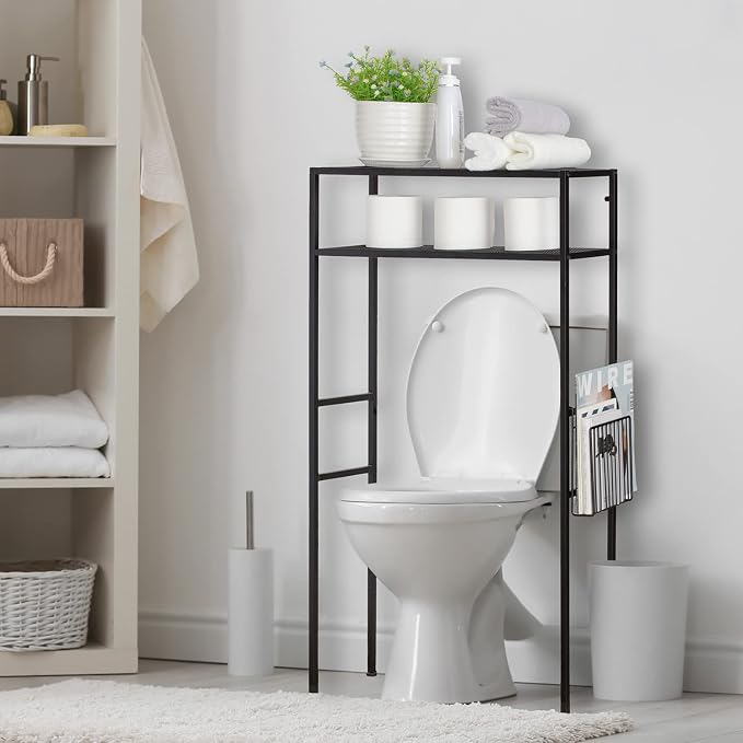 MyGift 2-Tier Over The Toilet Storage Rack, Over Toilet Bathroom Organizer - Image 2