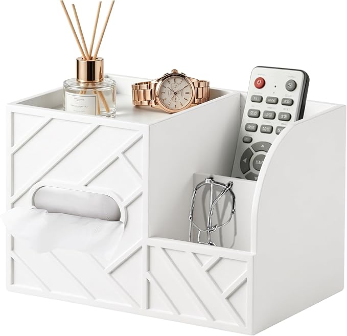 Aesthetic Tissue Box Cover, Modern Minimalist Remote Control Holder by Thelittlebeautyoflife