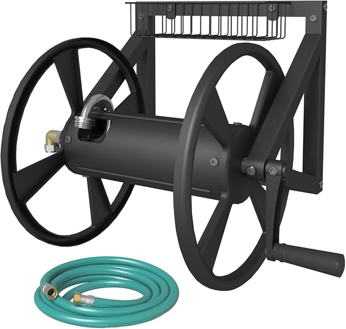 Artigarden Triangle Wall Mounted Garden Hose Reel, Outdoor Heavy-Duty Water by Artigarden