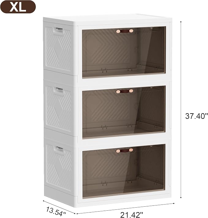 JOYMOOP Folding Storage Bins Organizer, 148.8 Quart Collapsible Storage Boxes - Image 2