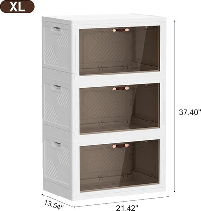 JOYMOOP Folding Storage Bins Organizer, 148.8 Quart Collapsible Storage Boxes - Image 2