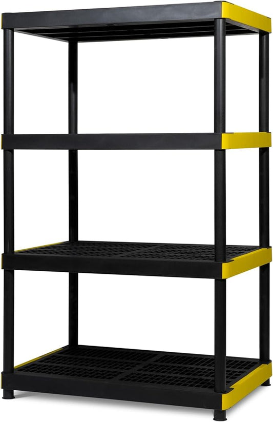 Simpli-Magic 4-Tier Heavy Duty Plastic Storage Shelving Unit, Garage & Basement by Simpli-Magic