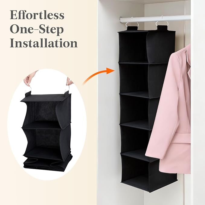 Lifewit 5 Tier Hanging Closet Organizer and Storage - Image 6