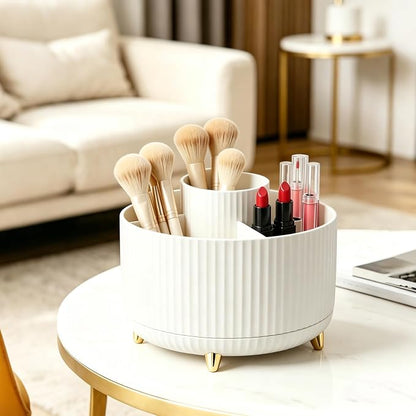 360°Rotating Makeup Brush Holder Organizer, Spinning Skincare Storage Carousel - Image 7