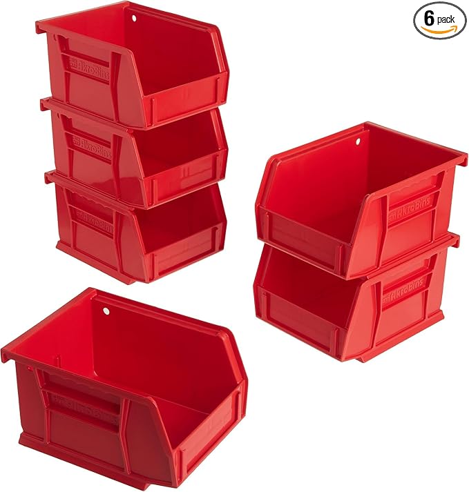 Akro-Mils 30210 AkroBins Plastic Storage Bins, Space-Saving Stackable Bins by Akro-Mils