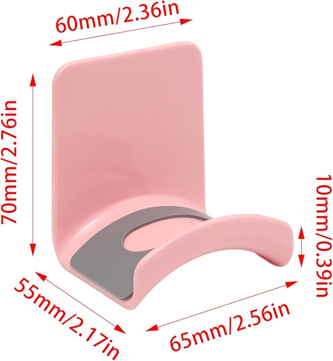 1Pcs Pink ABS Plastic Headphone Stand Hanger, Table Wall Mount Headset Holder - Image 2