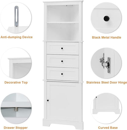 68.9" Tall Triangle Corner Cabinet - Image 3