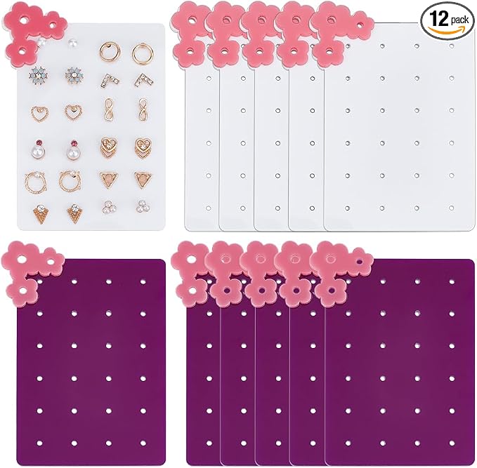 OLYCRAFT 12Pcs Acrylic Earring Display Card Portable Acrylic Earring Organizer by OLYCRAFT