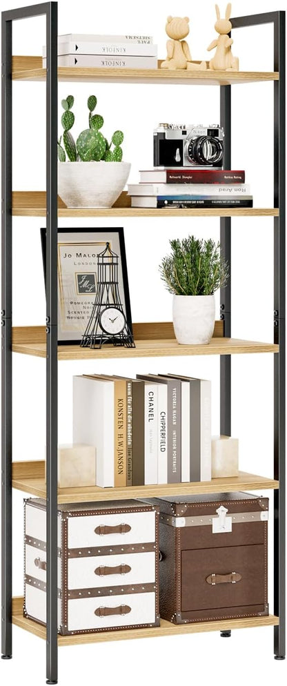 NUMENN Bookshelf, 5 Tier Bookshelves, Home Office Bookcase Shelf Storage by NUMENN