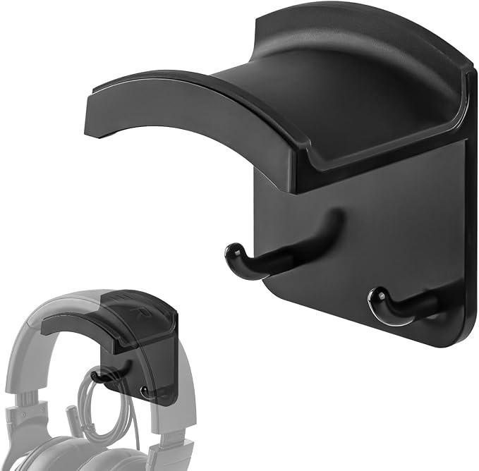 GEEKRIA Gaming Headphone Hook Holder, Wall Mount Headset Stand, Compatible by GEEKRIA