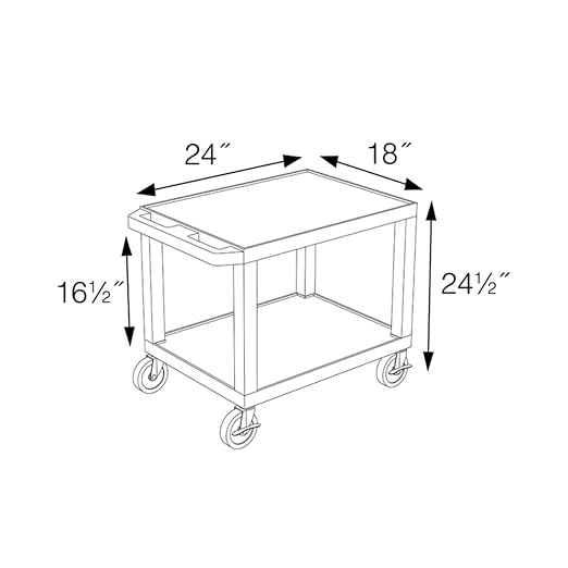 FSE 373-WT26BU 26" H AV Cart - Image 3