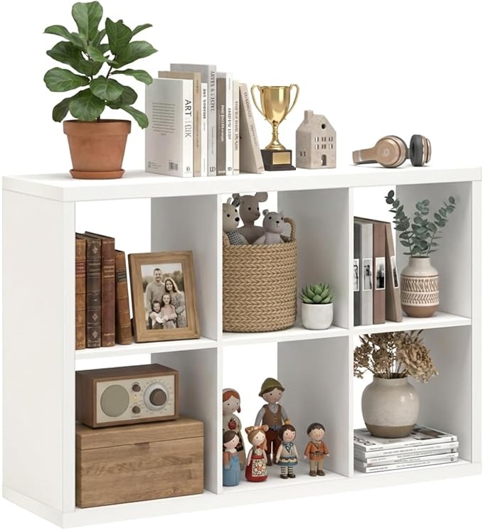 WannabeMyself【2026 Wooden Thick Frame】 6 Cube Storage Organizer by WannabeMyself