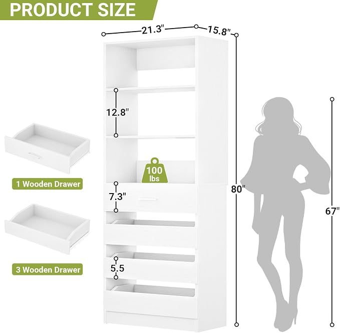 Aheaplus 21.3" Closet System - Image 2