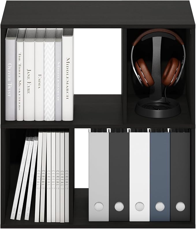 Furinno DALY Book Shelf, 4-Cube Bookshelf, Cube Storage Organizer Bookcase - Image 4
