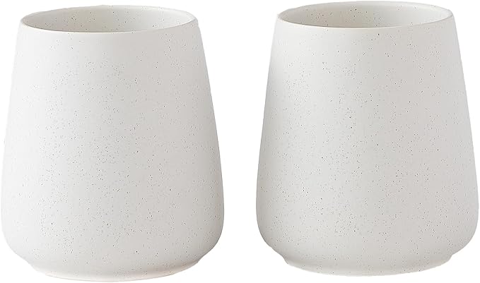 Speckled White Toothbrush Holder Set by Eyrozia