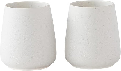 Speckled White Toothbrush Holder Set by Eyrozia