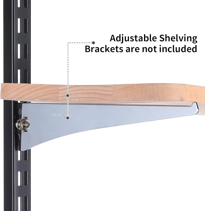12 Pcs 47.5 Inches Shelf Rails Bracket Track Upright Closet System Hardware - Image 7