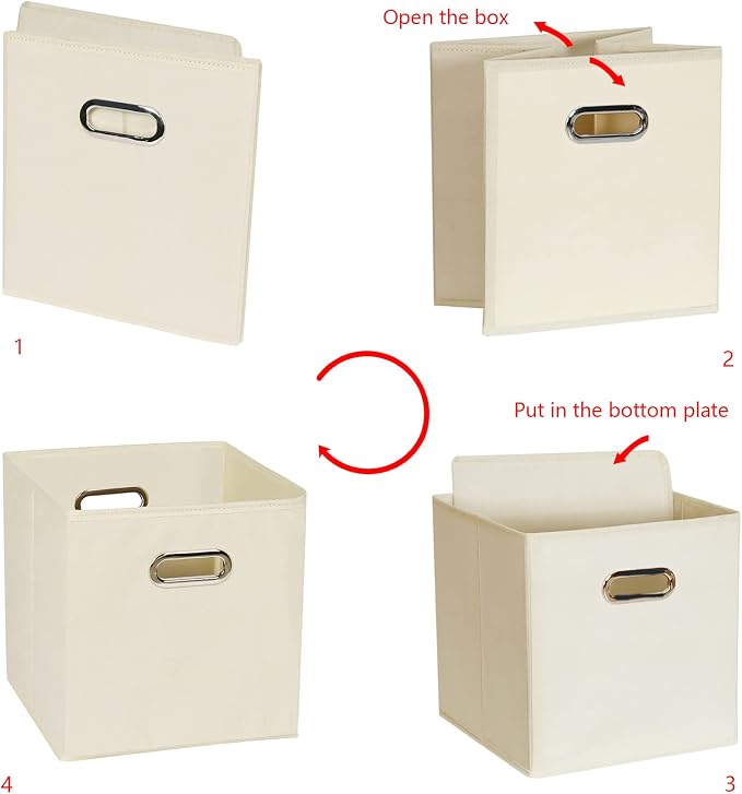 Yunkeeeper storage bins Cubes, Fabric Cube Organizer - Image 5