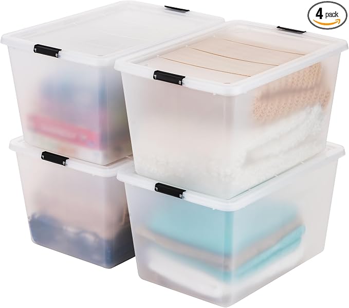 IRIS USA 4-Pack High-Capacity Clip Box by IRISUSA