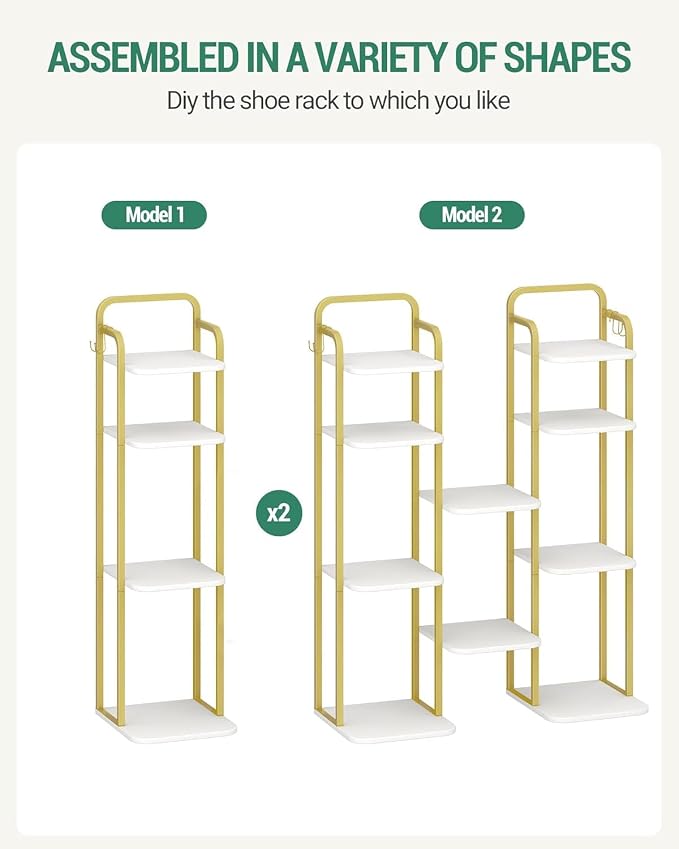 Hzuaneri 6 Tiers Vertical Shoe Rack, Narrow Shoe Tower, Tall Shoes Shelf - Image 5