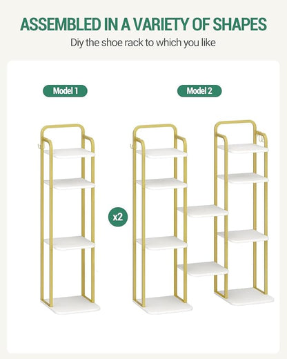 Hzuaneri 6 Tiers Vertical Shoe Rack, Narrow Shoe Tower, Tall Shoes Shelf - Image 5