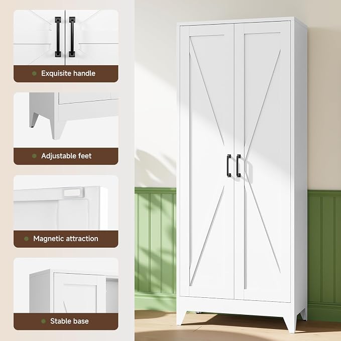 Letaya 75" H Metal Storage Cabinet - Image 8