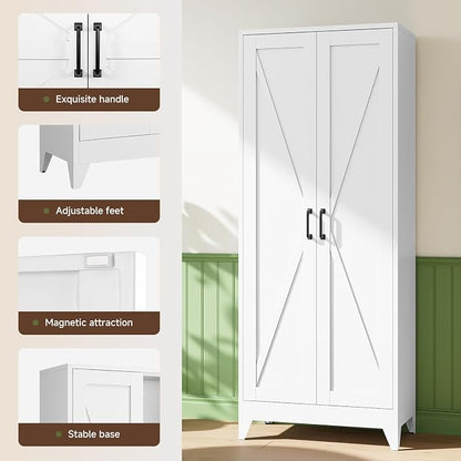 Letaya 75" H Metal Storage Cabinet - Image 8